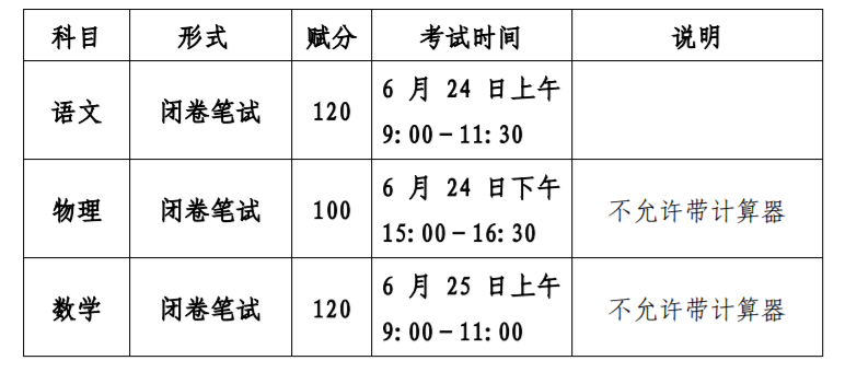 2023年广西河池中考时间及科目：6月24日-27日