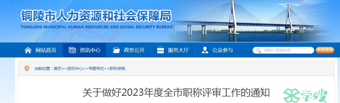 2023年安徽铜陵高级经济师职称评审通知