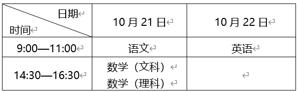 2023年福建福州成人高考考试时间：10月21日-22日