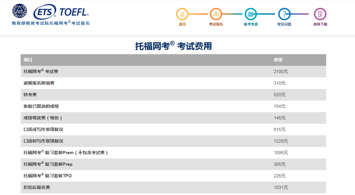 2023年12月托福考试费用及报名缴费入口[已开通]