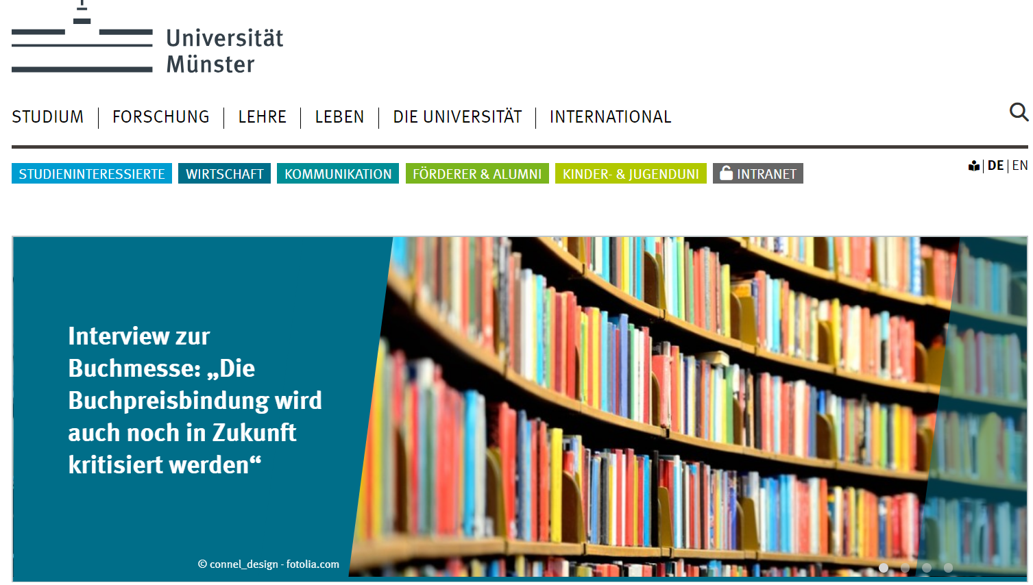 德国明斯特大学：https://www.uni-muenster.de/de/