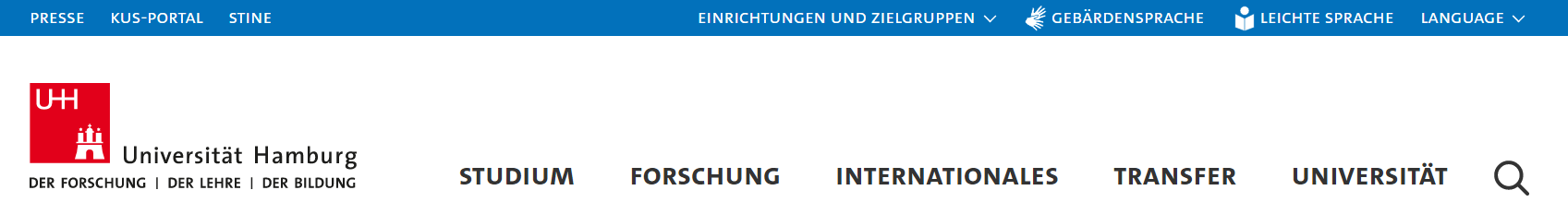 德国汉堡大学：https://www.uni-hamburg.de/