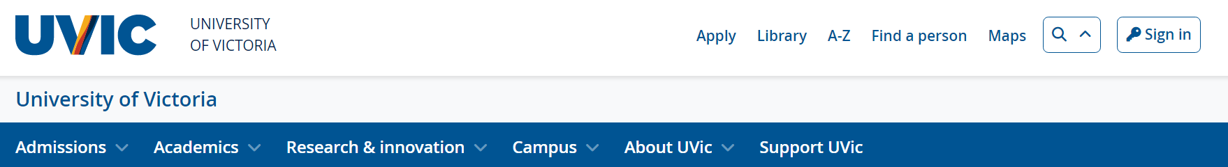 加拿大维多利亚大学：https://www.uvic.ca/