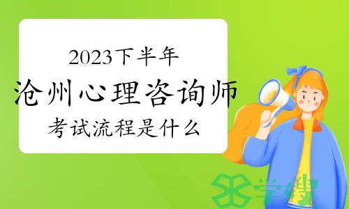 2023下半年沧州心理咨询师考试流程是什么？