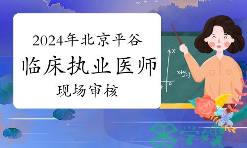 2024年北京平谷区临床执业医师资格考试现场审核通知