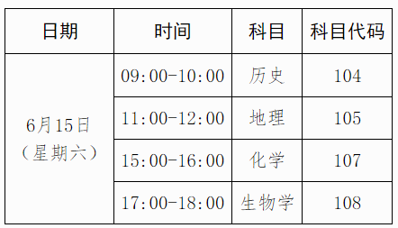 2024年上半年广西钦州普通高中学业水平合格性考试时间：6月15日