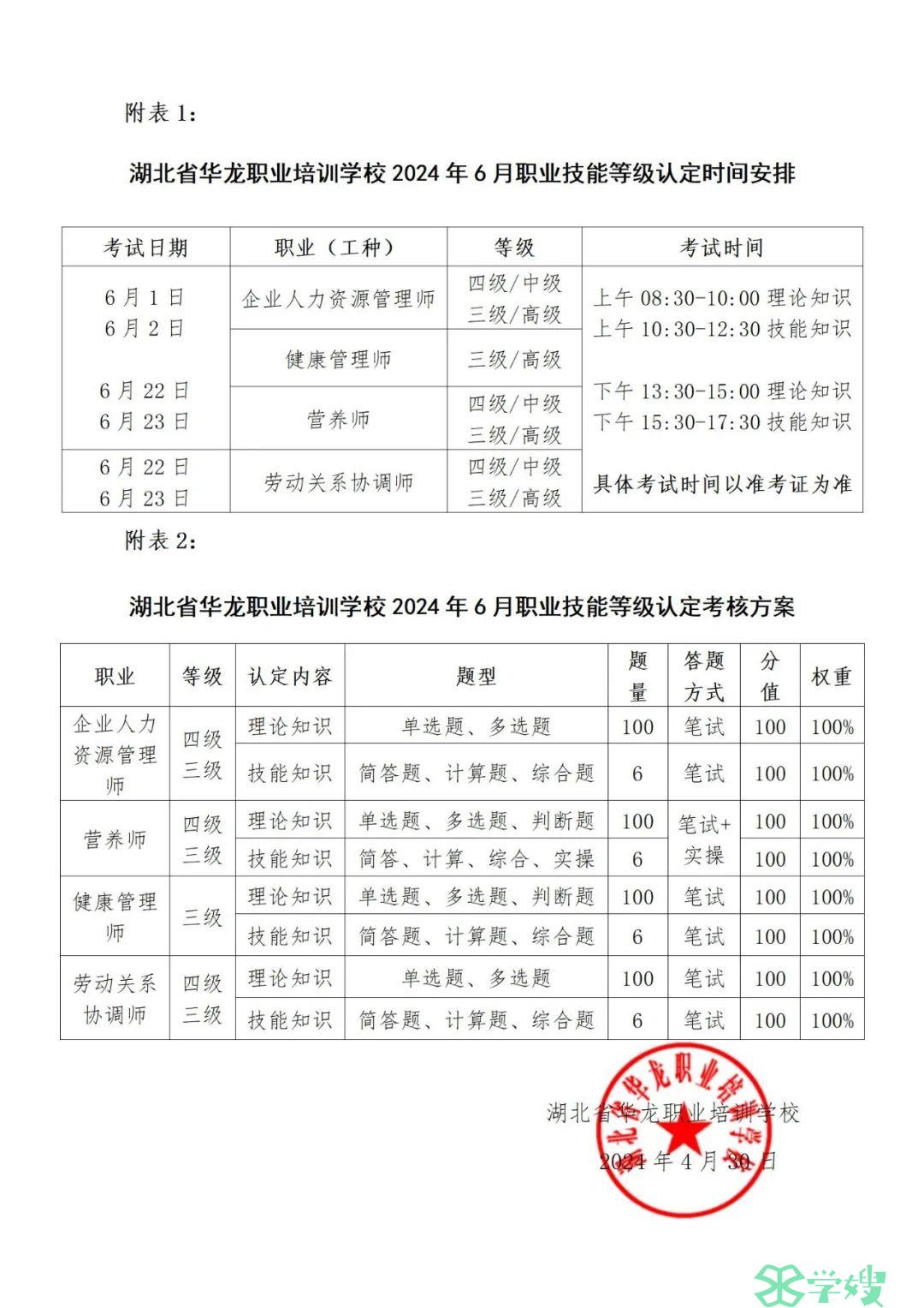 2024年6月湖北人力资源管理师考试时间：6月1日-2日（第一批）