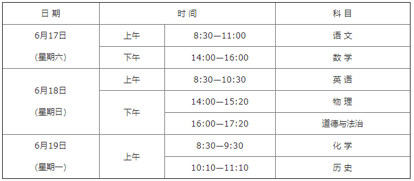 陕西榆林中考时间2023年具体时间安排（6月17日-6月19日）