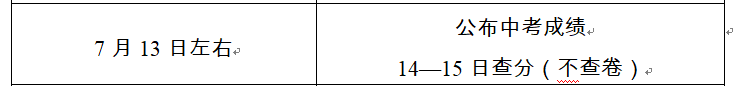 2023年福建泉州中考成绩查询时间：7月13日左右