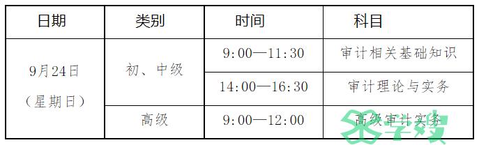 2023年辽宁初级审计师准考证打印时间9月18日9:00-9月24日24:00