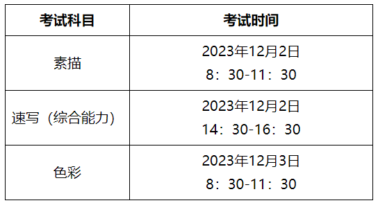 2024年广东普通高考美术与设计类专业考试时间