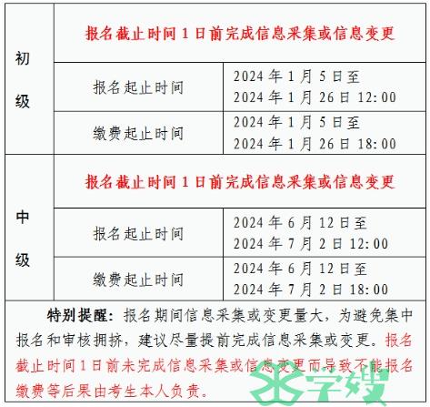 安徽马鞍山2024年中级会计报名简章公布（6月12日至7月2日12:00报名）