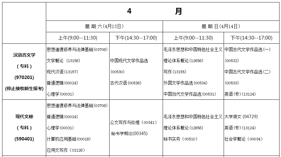 2024年上半年内蒙古乌海自考时间：4月13日-14日