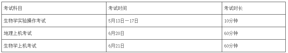 2024年广东广州初中地理和生物学学业水平考试时间安排