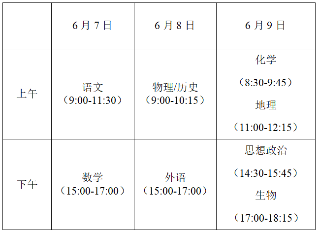 江苏镇江高考时间2024年具体时间表、科目及各科分数（6月7日-9日）