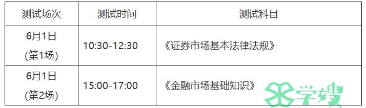 2024年6月证券从业准考证打印日期：5月29日至6月1日（专场测试）