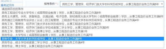 图一. 选择“报考条件”