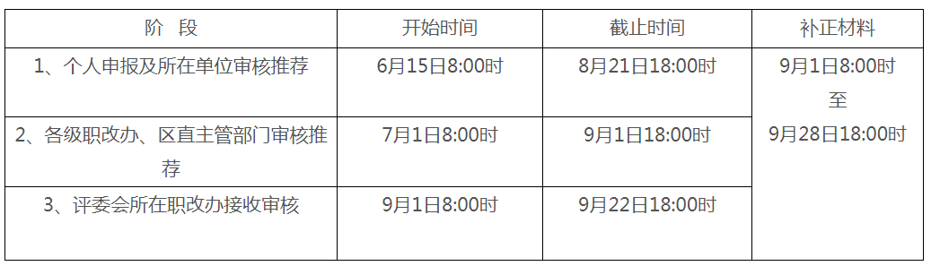 申报审核阶段