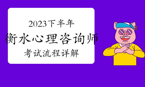 2023下半年衡水心理咨询师考试流程详解