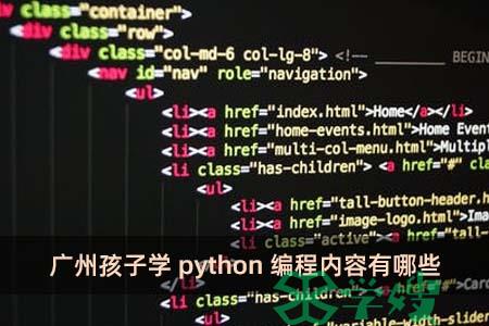 广州孩子学python编程内容有哪些