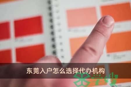 东莞入户怎么选择代办机构